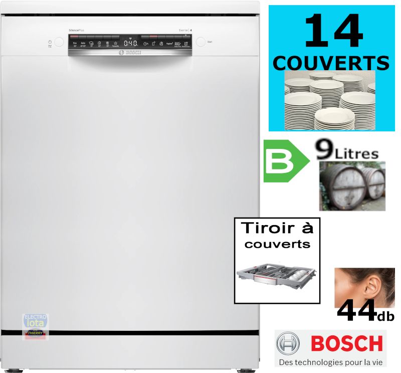BOSCH SMS4EVW09E Series 4 lave-vaisselle pose-libre