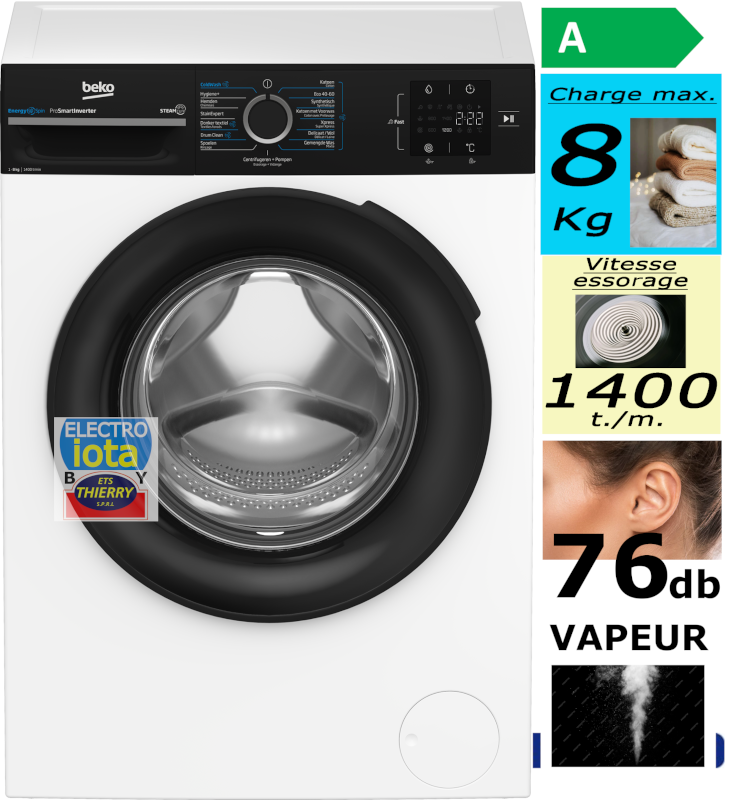 BEKO BM3WFT3841B lave-linge