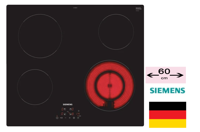 SIEMENS ET61RBFB1E IQ300 table de cuisson vitrocéramique - 60cm