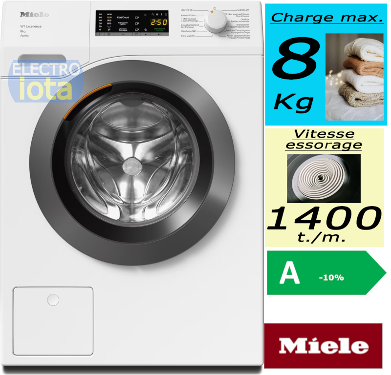 MIELE WEA135WPS CHROME EDITION lave-linge