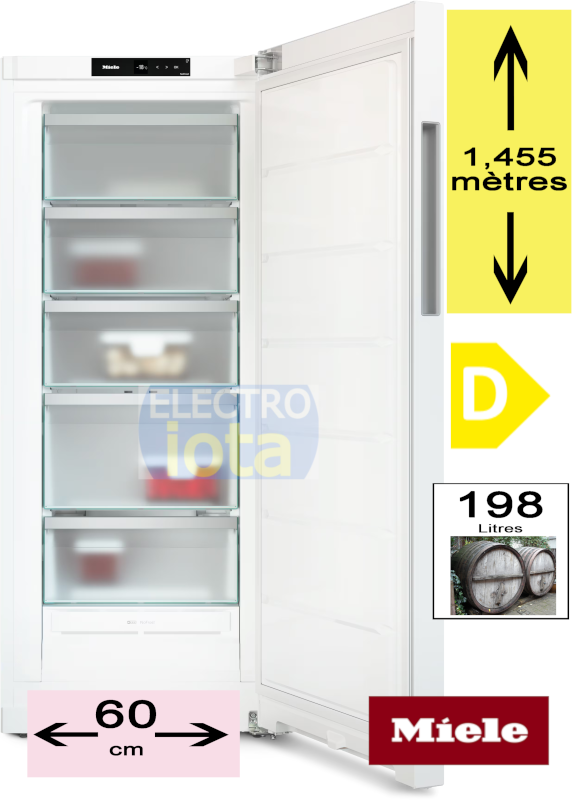 MIELE FN4322DWS-1 surgélateur pose-libre - 145cm