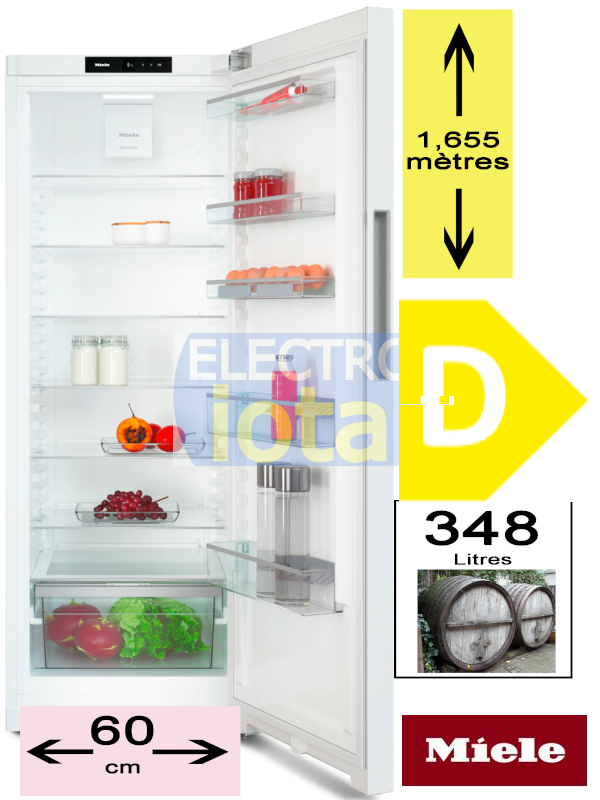 MIELE K4343DDWS réfrigérateur pose-libre sans congélateur - 165cm 