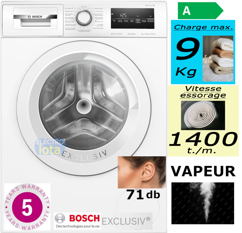 BOSCH WAN2829SFG SERIE 4 lave-linge
