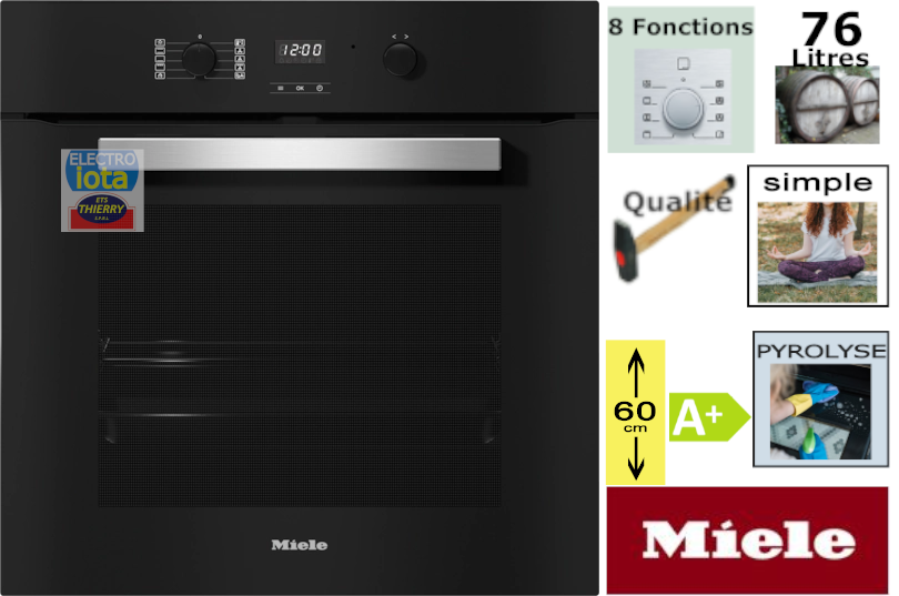 MIELE H2455BPACTIVEOBSW four multifonction - 60cm