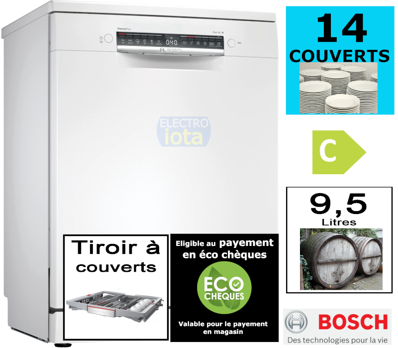 BOSCH SMS4EMW01E SERIE 4 lave-vaisselle pose-libre