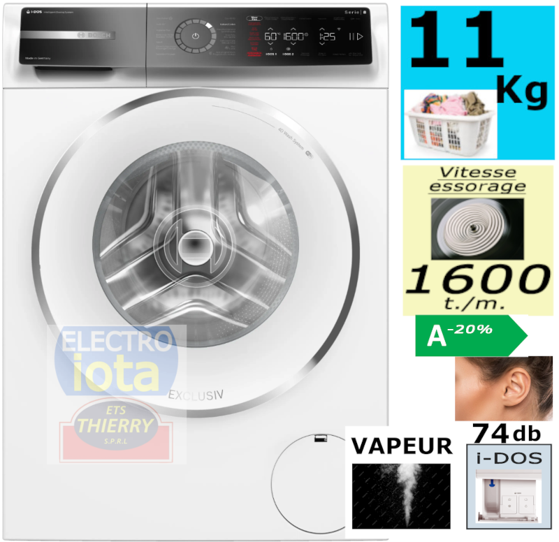 BOSCH WGB266A9FG SERIE 8 lave-linge