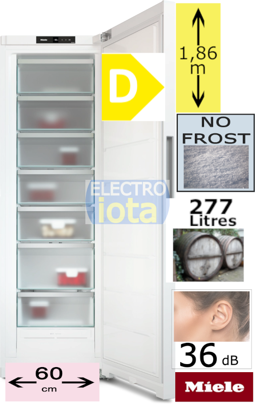 MIELE FN4372DWS-1 surgélateur pose-libre - 185cm