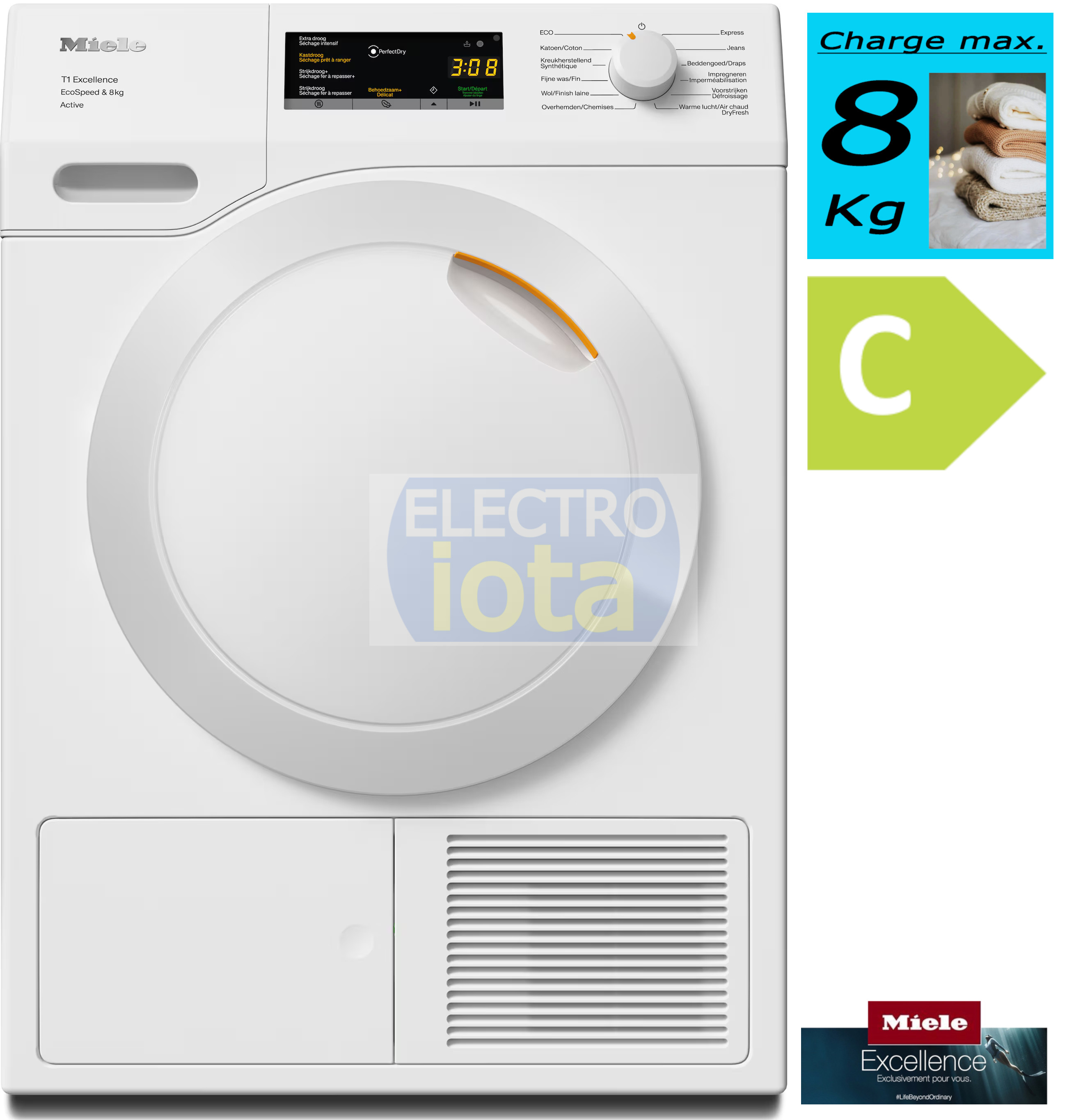 MIELE TEA535WP CHROME EDITION seche-linge